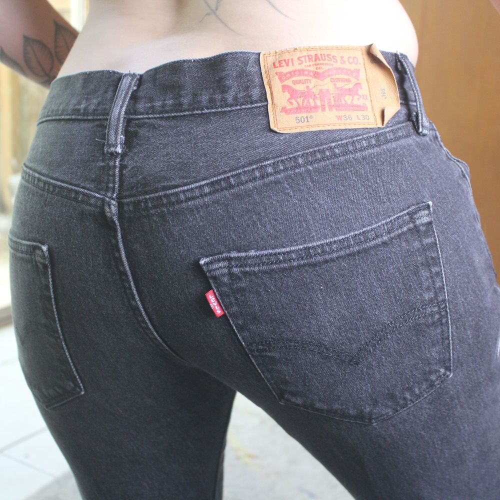 Levi's 501 Black Painter Jeans w/ White Paint